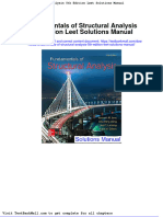Full Fundamentals of Structural Analysis 5Th Edition Leet Solutions Manual PDF Docx Full Chapter Chapter