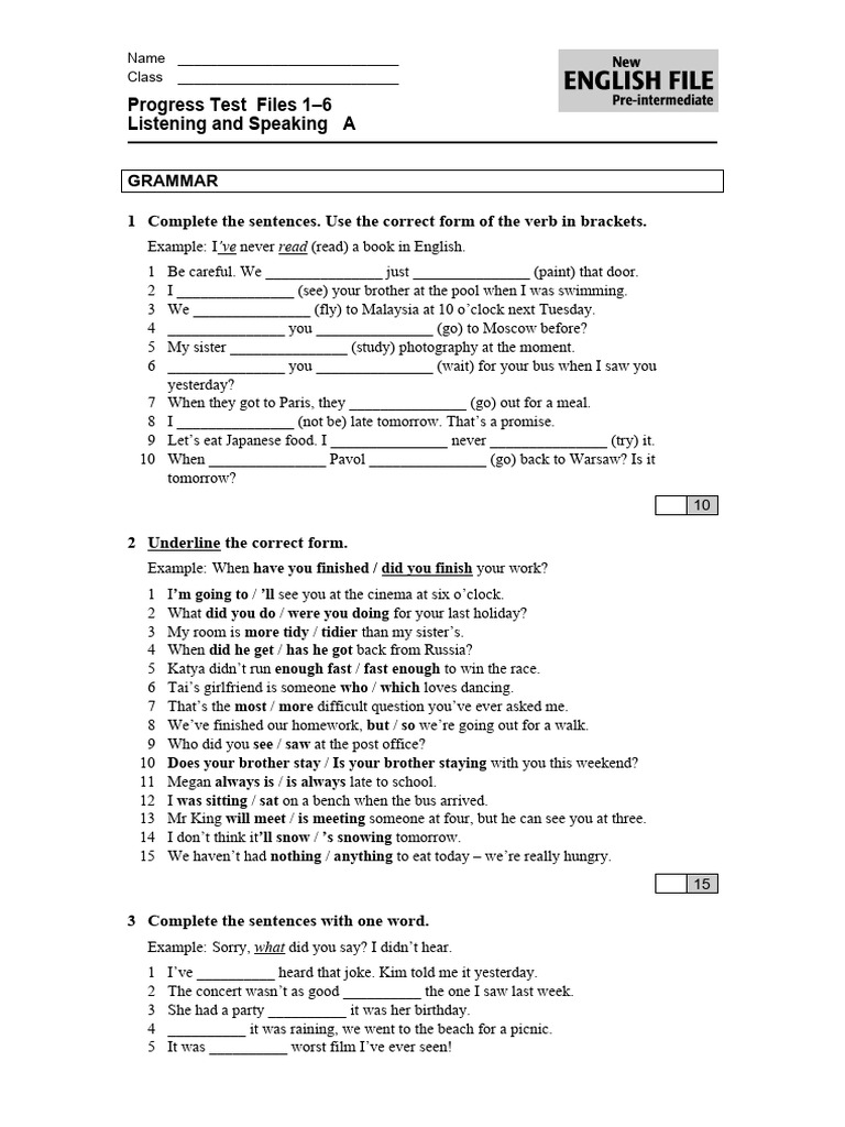 A2.1 Final Test | PDF