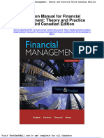 Full Solution Manual For Financial Management Theory and Practice Third Canadian Edition PDF Docx Full Chapter Chapter