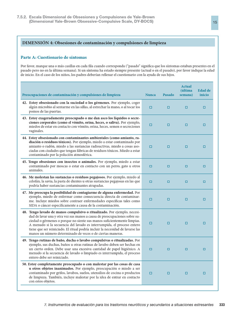 Max Escala Dimensional de Obsesiones y Compulsiones de YaleBrown (Y