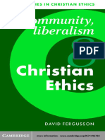Community, Liberalism and Christian Ethics David Fergusson New Studies