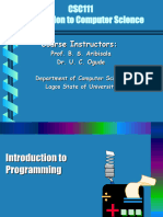 CSC 111 - (7) Introduction To Programming