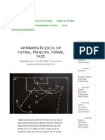 Apărarea În Jocul de Fotbal. Principii, Forme, Faze (4) - Blog Antrenor Fotbal