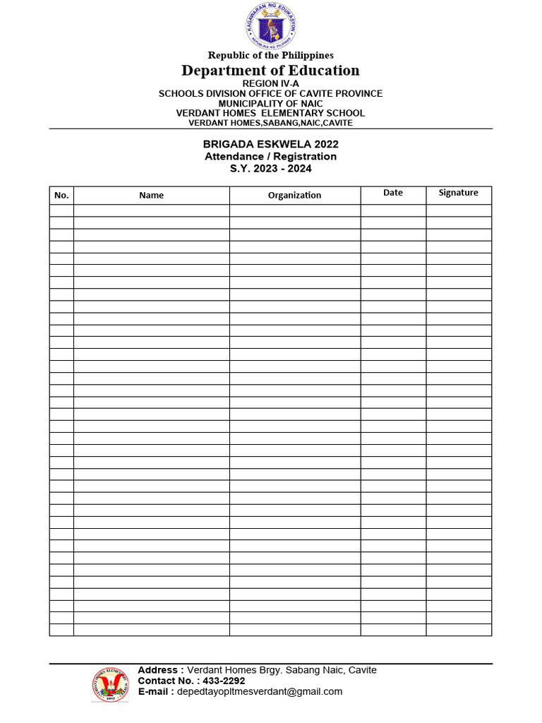 Registration form be pdf