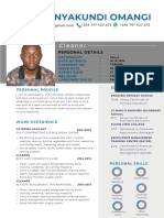 Blue and White Minimalist Simple Marketing Manager Curriculum Vitae