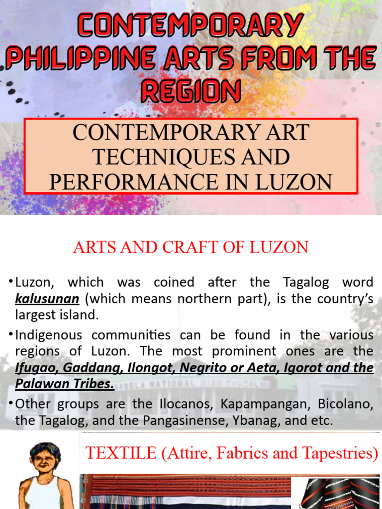 Contemporary Art Techniques and Performance in Luzon PDF Weaving