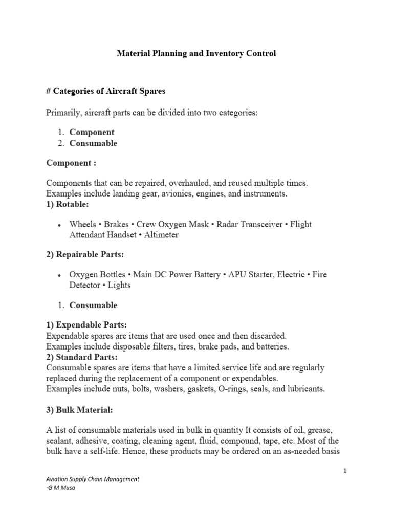 Material Planning and Inventory Control | PDF