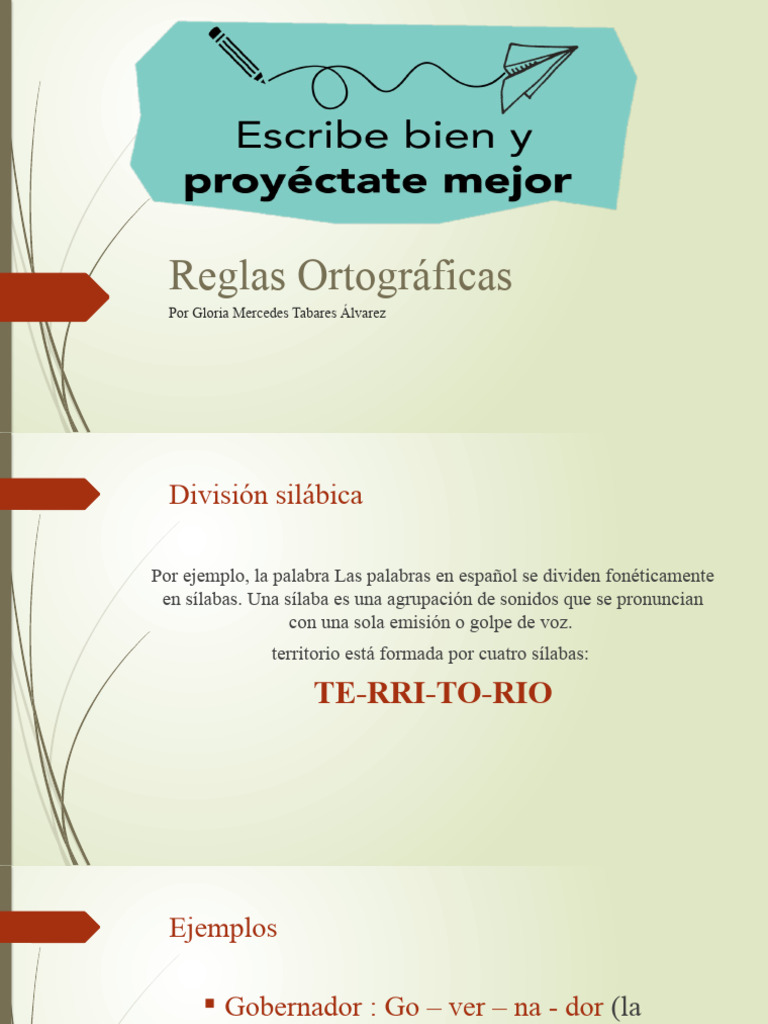 Reglas de Acentuación y División Silábica | PDF | Voz humana | Lingüística