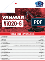 Yanmar ViO20-6 Spec Sheet