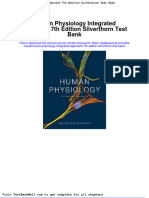 Full Human Physiology Integrated Approach 7Th Edition Silverthorn Test Bank PDF Docx Full Chapter Chapter