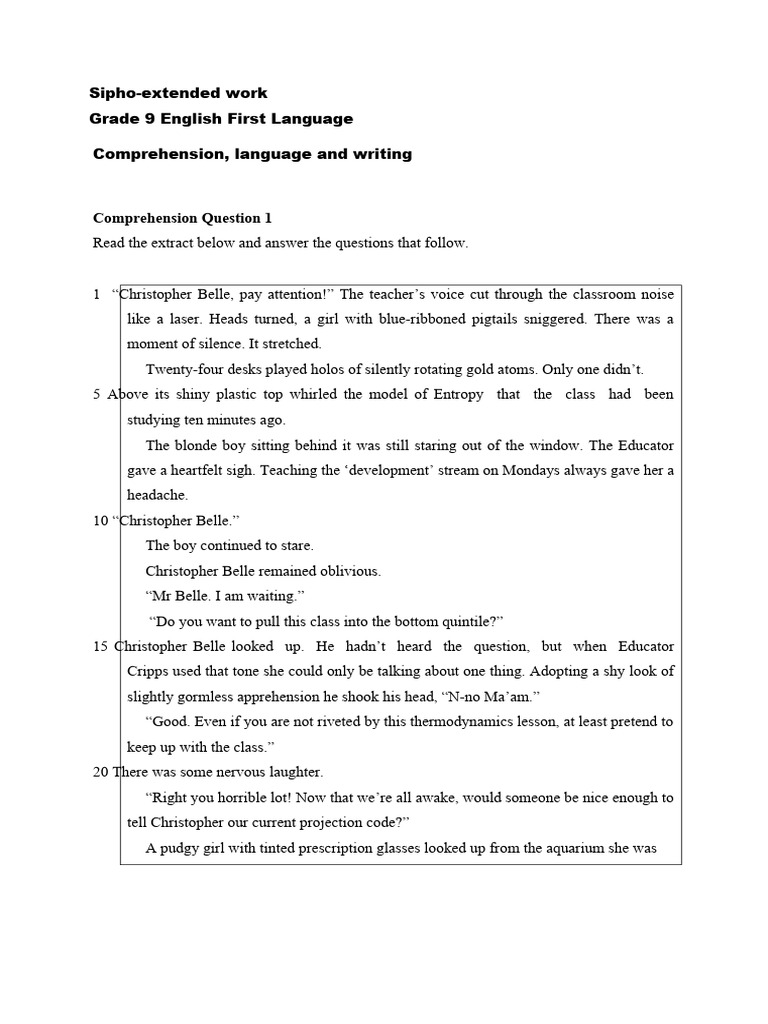 Sipho's Extended Practice | PDF