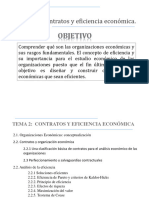 Tema 2 - Organizaciones Económicas y Eficiencia
