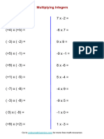 Multiplying Integers Worksheet2