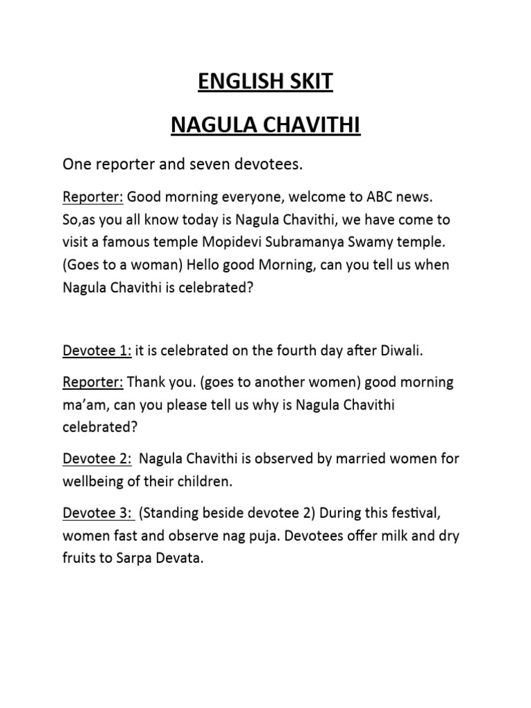 English Skit | PDF