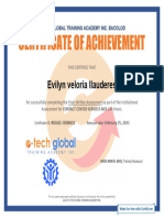 Certificate For Evilyn Veloria Llauderes For - CERTIFICATE FORM GENERATOR