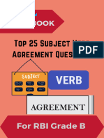 Top 25 Subject Verb Agreement Questions For Rbi Grade B