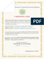 Certificate STEVTA-YTVC