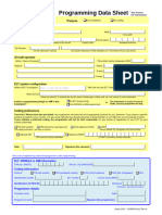 Form-D6-062a Programming Data Sheet