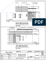 Right Side Elevation: Scale 1:100 Mts