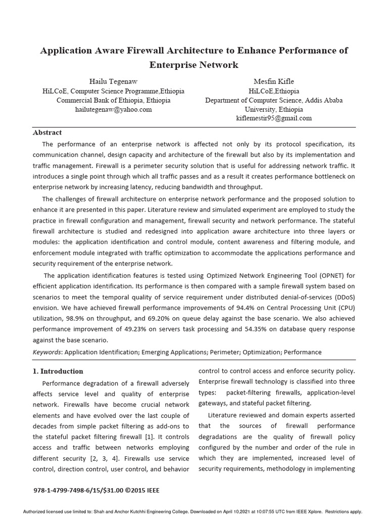Enhancing Network Performance with AAF | PDF | Computer Network ...