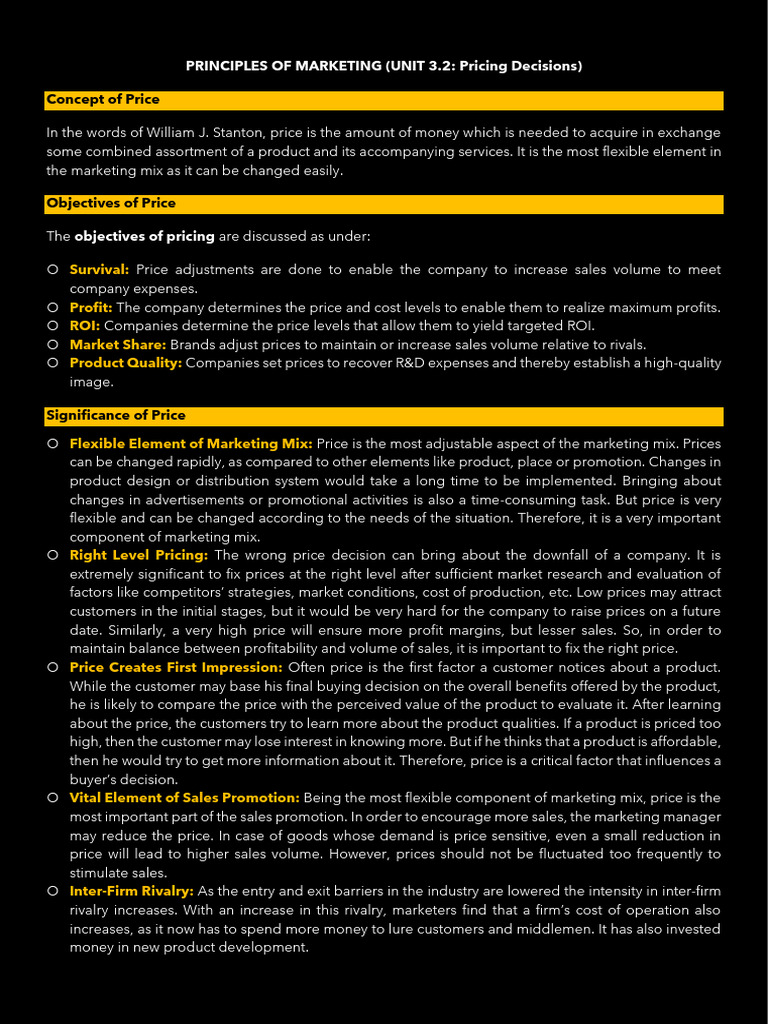Pricing Strategies and Market Impact | PDF | Pricing | Prices