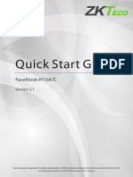 Facekiosk-H13 Quick Start Guide
