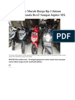 Pilihan Motor Murah Harga RP 3 Jutaan Bisa Dapat Honda BeAT Sampai Jupiter MX