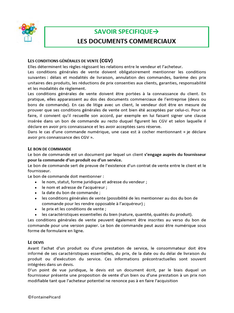 Guide des Documents Commerciaux Essentiels | PDF | Facture | Sodles