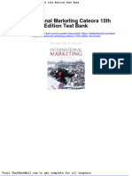 Full International Marketing Cateora 15Th Edition Test Bank PDF Docx Full Chapter Chapter