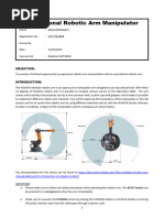 Robotic Arm Manipulation - MUGUNTHAN