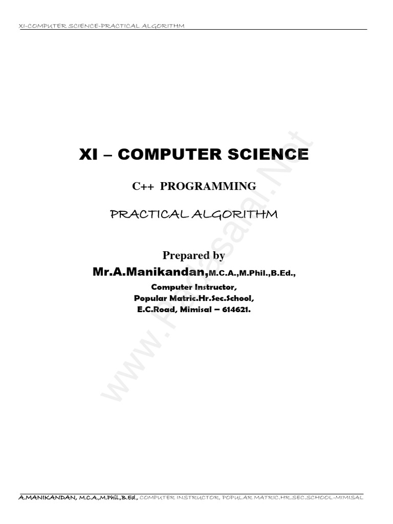 11th computer science em practical notes english medium pdf download