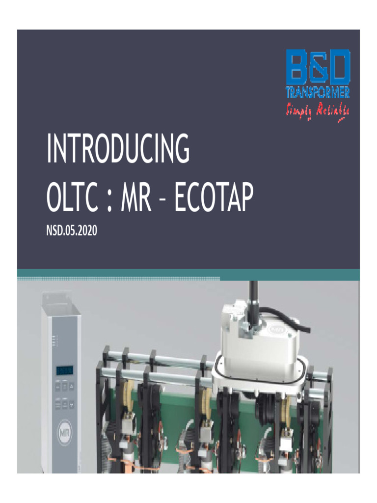 Training - OLTC MR Ecotap | PDF | Transformer | Electronic Engineering