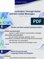 Communication Through Verbal and NN Verbal Messages