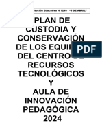 Plan de Custodia y Conservación de Los Equipos Aip-Crt 2023