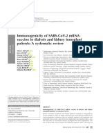 Immunogenicity of SARS-CoV-2 mRNA Vaccine in Dialysis and Kidney Transplant Patients: A Systematic Review