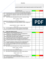 02 Electricity Topic Checklist