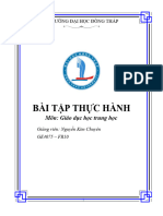 Bài thực hành giáo dục học