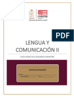 Segundo Semestre . - Guía Didáctica Del Estudiante. - Lengua y Comunicación II