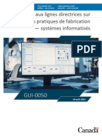 Annexe 11 Aux Lignes Directrices Sur Les Bonnes Pratiques de Fabrication Systemes Informatises (GUI 0050) FR