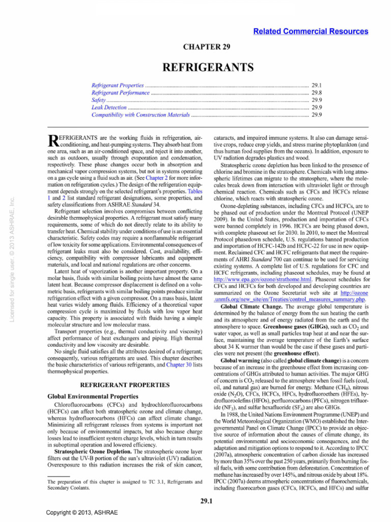 F29 SI - Refrigerants | PDF