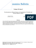 Volume 39, Issue 2: The Introduction of Bitcoin Futures: An Examination of Volatility and Potential Spillover Effects