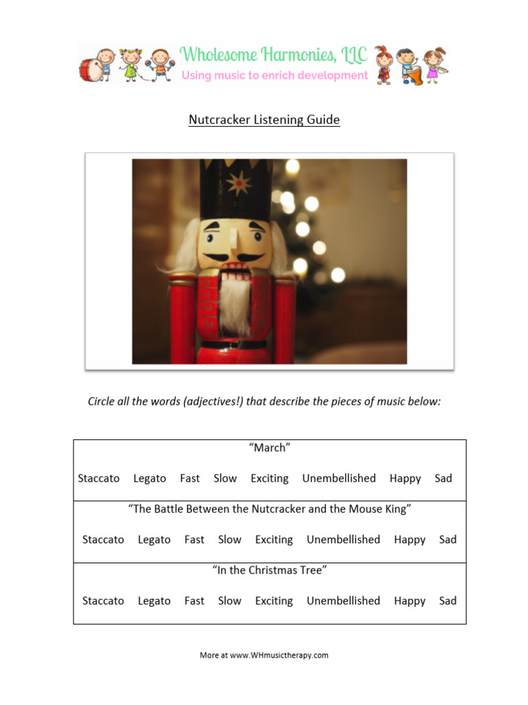 Nutcracker Music Listening Guide | PDF | Tempo | Performing Arts