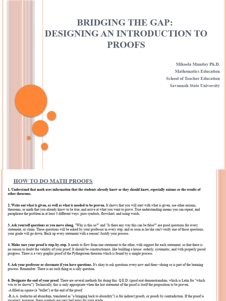 Bridging The Gap | PDF | Mathematical Proof | Theorem