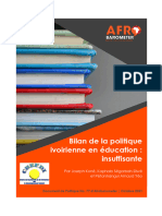 Bilan de La Politique Ivoirienne en Education-Afrobarometer-3oct21