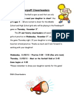 Powder Puff Cheerleaders Letter