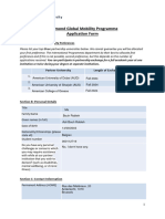 Global Mobility Application Form