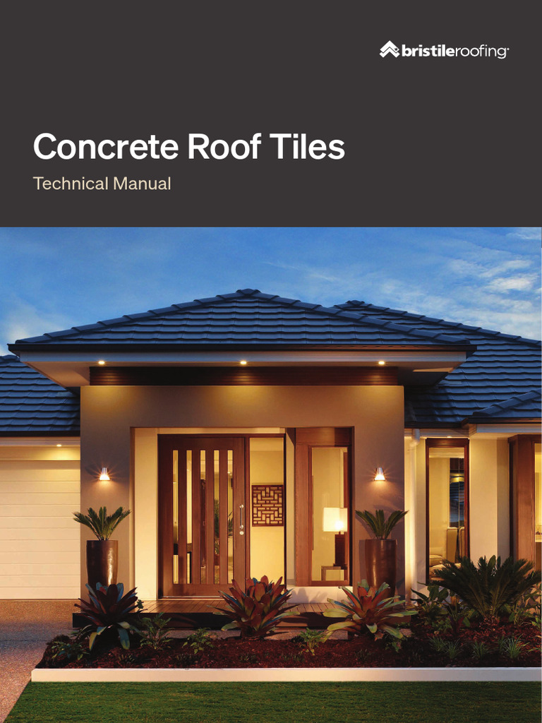 Concrete Roof Tiles Technical Manual | PDF | Roof | Architectural Elements