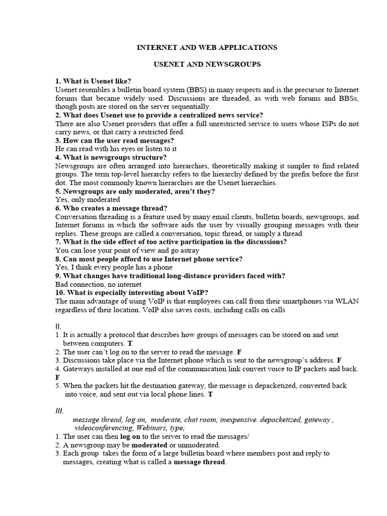 24 27 Usenet And Newsgroups Pdf Internet Internet Forum