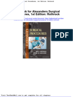 Full Test Bank For Alexanders Surgical Procedures 1St Edition Rothrock PDF Docx Full Chapter Chapter