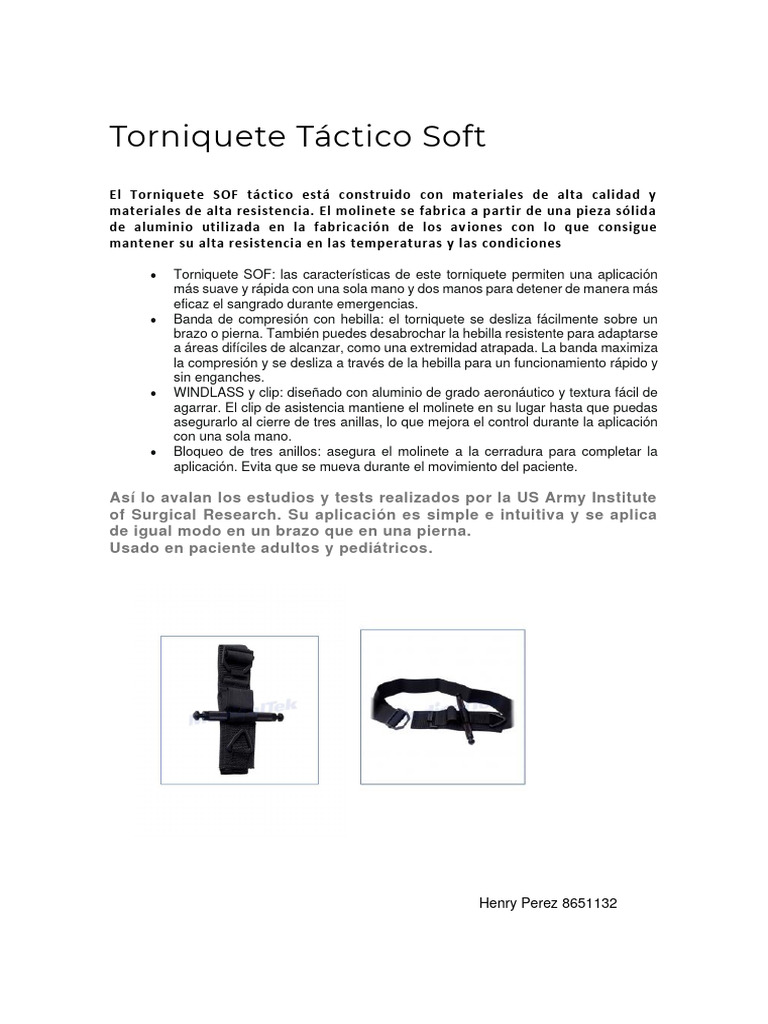 Torniquete Táctico SOFT 03.